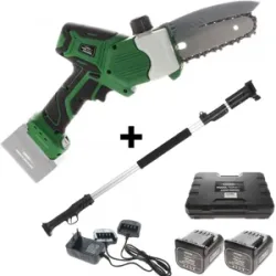 Akku-Astkettensäge GreenBay TopSaw 5C - mit 2 Akkus 16,8 V - 2 Ah