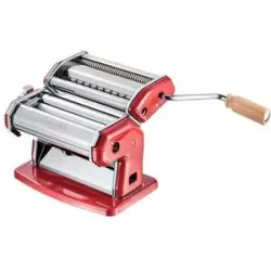 Imperia iPasta T.2/6,5 mm Rot - Manuelle Nudelmaschine aus Edelstahl