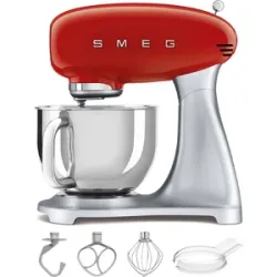 Smeg, SMEG SMF02RDEU Rot - Planetenkneter - Edelstahlschüssel 4,8 Liter