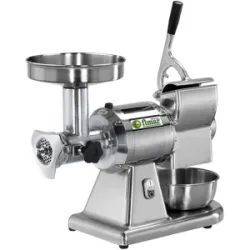 Fimar TC12T - Elektrischer Fleischwolf - Mit integrierter Hartkäsereibe - 400 V - 1 PS - Schneideeinheit aus Aluminium - Ohne Rückwärtslauf
