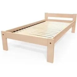 ABC MEUBLES Bett 90x190 Simply aus Buche - Roh (ohne Lack)