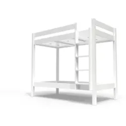 ABC MEUBLES Etagenbett 2 Plätze 90x190 rechts Skala Holz ABC - Weiß