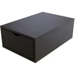 ABC MEUBLES Aufbewahrungswürfel Holz 75x50 cm + Schublade - Schwarz