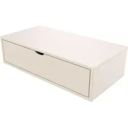 ABC MEUBLES Aufbewahrungswürfel Holz 100x50 cm + Schublade - Weiß