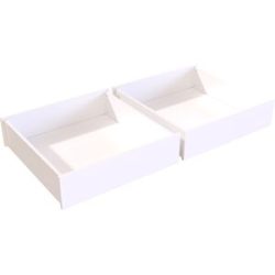 ABC MEUBLES Set von schublade unter bett aus massiver Kiefer - Weiß