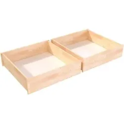 ABC MEUBLES Set von schublade unter bett aus massiver Kiefer - Roh (ohne Lack)