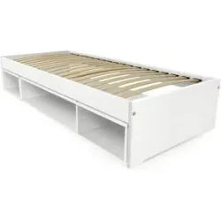 ABC MEUBLES Bett mit Stauraum Maël 90x200 - Weiß