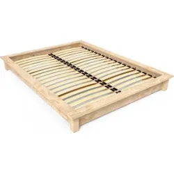 ABC MEUBLES Solido Futonbett 140x190 aus Massivholz - Roh (ohne Lack)