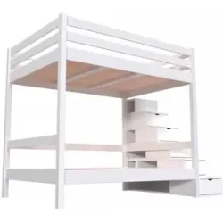 ABC MEUBLES Doppelstockbett Sylvia 140x200 - Weiß