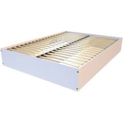 ABC MEUBLES Bettkasten 2 Sitzer aus Massivholz robust -160x200 - Weiß