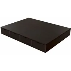 ABC MEUBLES Doppelbett mit stauraum Cube - 140x200 - Schwarz