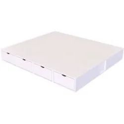 ABC MEUBLES Doppelbett mit stauraum Würfel - 160x200 - Weiß