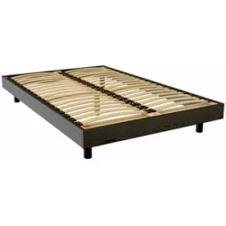 ABC MEUBLES Lattenrost 120x190 cm Kit France aus Massivholz - Schwarz