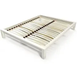 ABC MEUBLES Holzbett 160x200 King Solid - Weiß