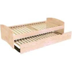 ABC MEUBLES Ausziehbett 80x200 Happy aus Massivholz - Roh (ohne Lack)