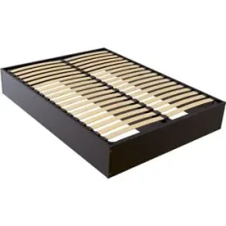 ABC MEUBLES Bettkasten 2 Sitzer aus Massivholz robust -160x200 - Schwarz