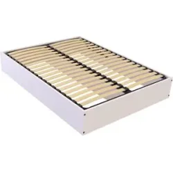 ABC MEUBLES Bettkasten 2 Sitzer aus Massivholz robust - 140x200 - Weiß
