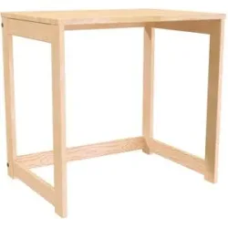 ABC MEUBLES Schreibtisch aus massivholz Alban - Roh (ohne Lack)