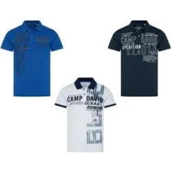 CAMP DAVID Herren Poloshirt mit Druck