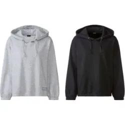 ESMARA® Damen Sweatpullover mit Kapuze und Bindeband