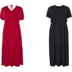 ESMARA® Damen Maxi-Kleid, mit recyceltem Material