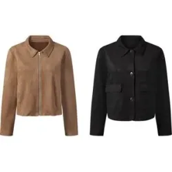ESMARA® Damen Velours-Blouson, mit recyceltem Material