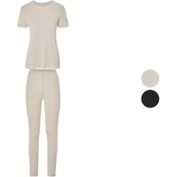 ESMARA® Damen Unterwäsche-Set, 2-teilig, in Ripp-Qualität