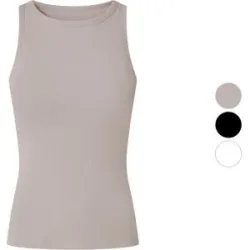 ESMARA® Damen Geripptes Top, mit integriertem BH
