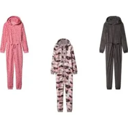 ESMARA® Damen Plüsch-Jumpsuit