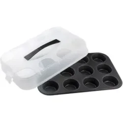 ZENKER Muffinblech / Dessertform, mit Transporthaube