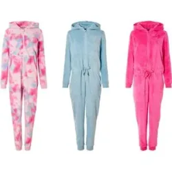 ESMARA® Damen Plüsch-Jumpsuit, mit Bündchen