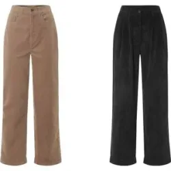 ESMARA® Damen Cordhose, weit und gerade geschnitten