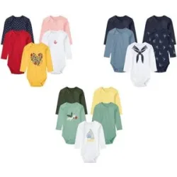 LUPILU® Baby Bodies, reine Bio-Baumwolle, 5 Stück