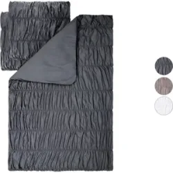 LIVARNO® Taillierte Mikrofaser-Satin-Wendebettwäsche, 200 x 220 cm