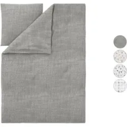 LIVARNO® Feinbiber-Bettwäsche / Feinbiber-Wendebettwäsche, 155 x 220 cm