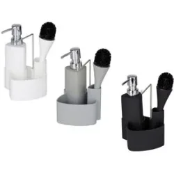 Wenko Spül-Set »Empire«, 250 ml Fassungsvermögen, mit Spülbürste, Auffangbecken