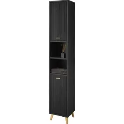 LIVARNO® Bad-Hochschrank »Montreal« mit 2 Türen in Wellen-Optik