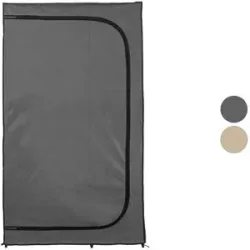 LIVARNO® Textilkleiderschrank, anthrazit, beige