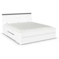 RAUCH BLUE Corvo Bett  inkl. Sockelschubladen und LED-Beleuchtung Weiß Breite 185 cm/Höhe 102 cm