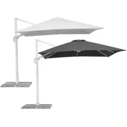 Schneider Ampelschirm »RHODOS TWIST BIANCO«, 300 x 300 cm, mit Plattenständer, imprägniert