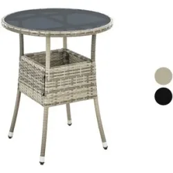 JUSKYS Polyrattan Gartentisch »Yoro« rund