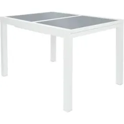 LIVARNO HOME Alu-Gartentisch »Houston« weiß, 120-180 x 89 x 75 cm