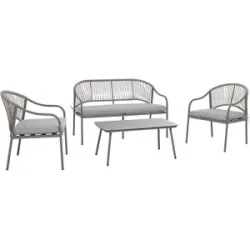 GREEMOTION Stahl-Geflecht-Coffee-Set »Bilbao«, 4-teilig