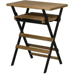 DOBAR Klappbarer Multifunktionstisch, aus Holz, L 70 x B 44 x H 81 cm