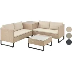 JUSKYS Polyrattan Lounge »Santorini«, 4-tlg.
