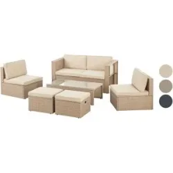 JUSKYS Polyrattan Lounge »Salou«, 6-tlg.
