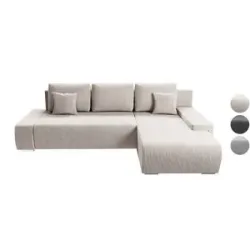 JUSKYS Sofa Iseo mit Ottomane