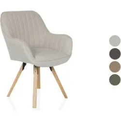 HJH LIVING Besucherstuhl / Dining Stuhl drehbar SCANDI SOFT Stof