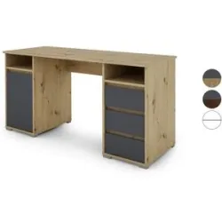 BYLIVING Schreibtisch »Lobo«, mit viel Stauraum