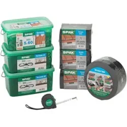 SPAX Terrassenbau-Set, für 10 m² Terrassen